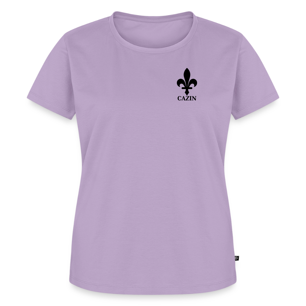 CAZIN Premium T-Shirt Frauen – Bosnische Lilie | Left-Chest-Print - Lavendel