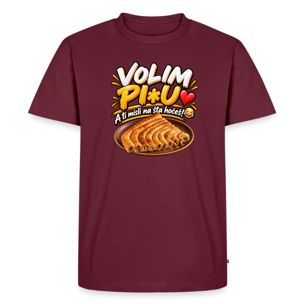 Männer Premium T-Shirt - Burgunderrot