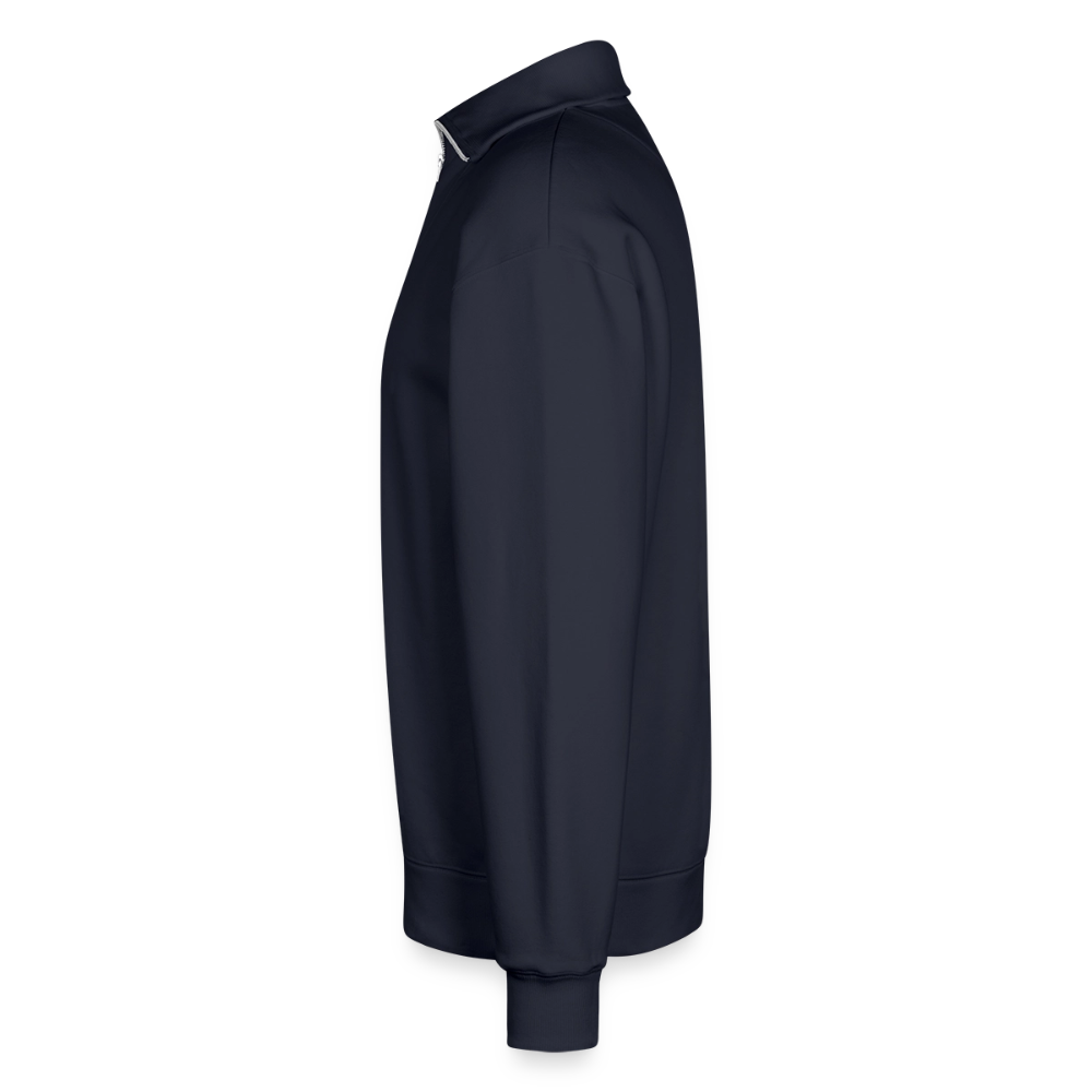 KRAJINA Premium Half-Zip Hoodie – Bosnische Lilie mit dezentem Brustprint | SPREAD - Navy