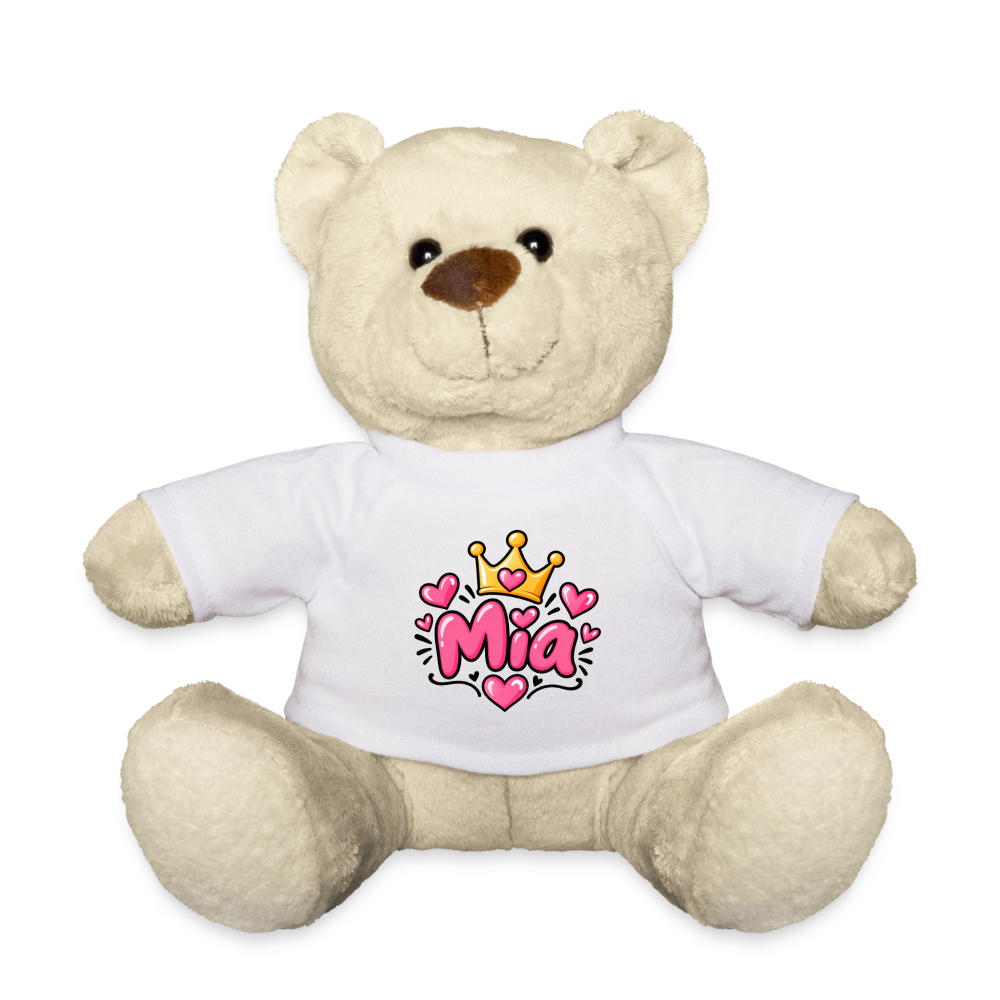 Teddy MIA– Personalisierbar mit Namen & Design - Weiß