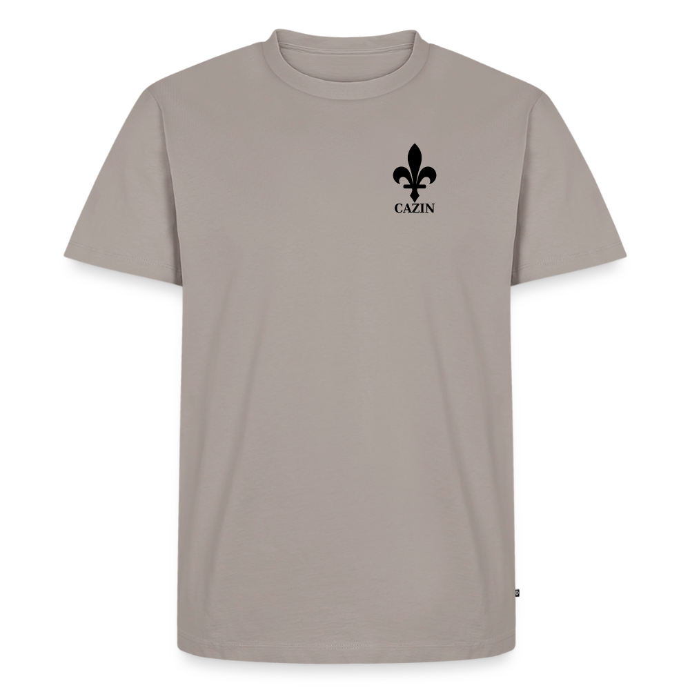 CAZIN Premium T-Shirt Herren – Bosnische Lilie | Left-Chest-Print - Taupe