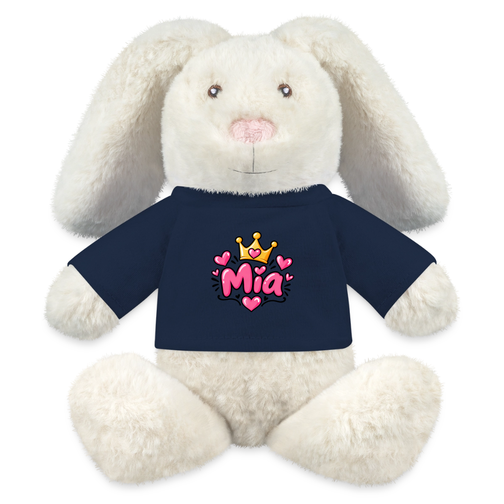 MiniFeet® RecycelHase® Creme MIA – Personalisierbar mit Namen & Design - French Navy