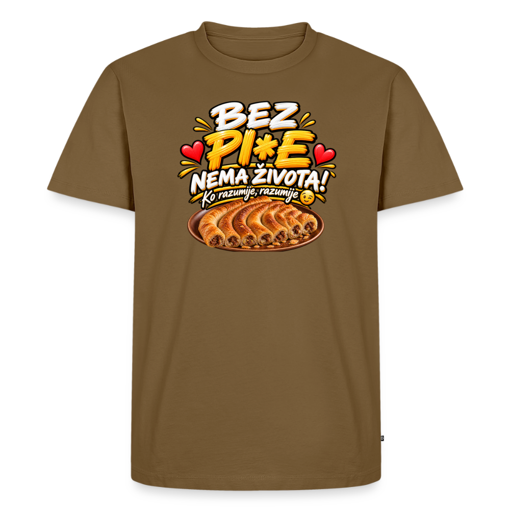 Männer Premium T-Shirt - Nussbraun