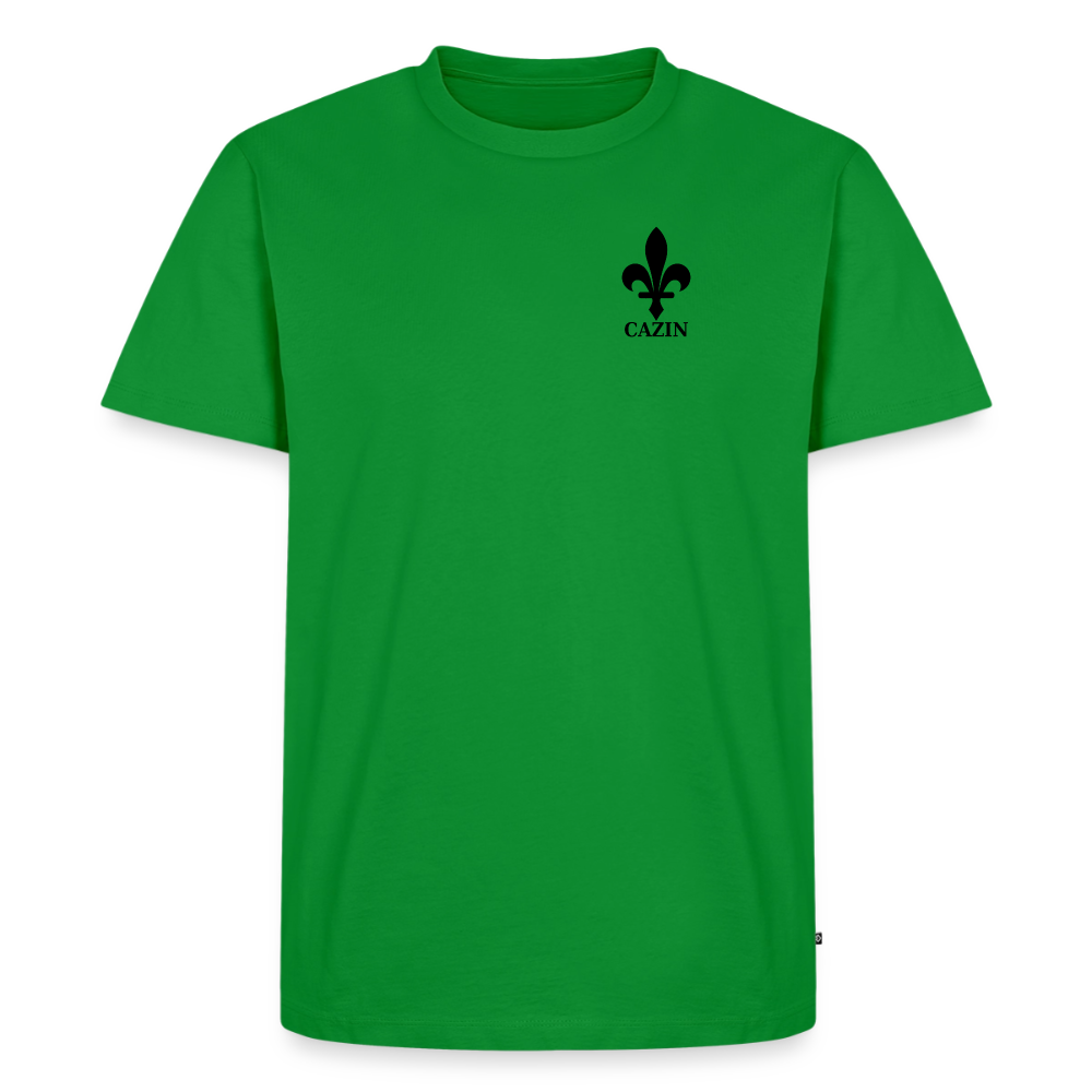 CAZIN Premium T-Shirt Herren – Bosnische Lilie | Brust- & Rückenprint - Grün