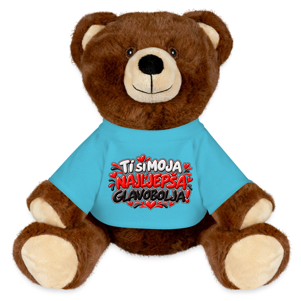 TI SI MOJA NAJLJEPŠA GLAVOBOLJA ❤️🧸 – Nachhaltiger MiniFeet® Teddybär - Atollblau