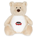 MEDO JE FIN, JA NISAM 😈🧸 – Großer Kuschelteddy 32 cm mit Balkan-Humor | Lustiges Geschenk - Weiß/Mittelbraun