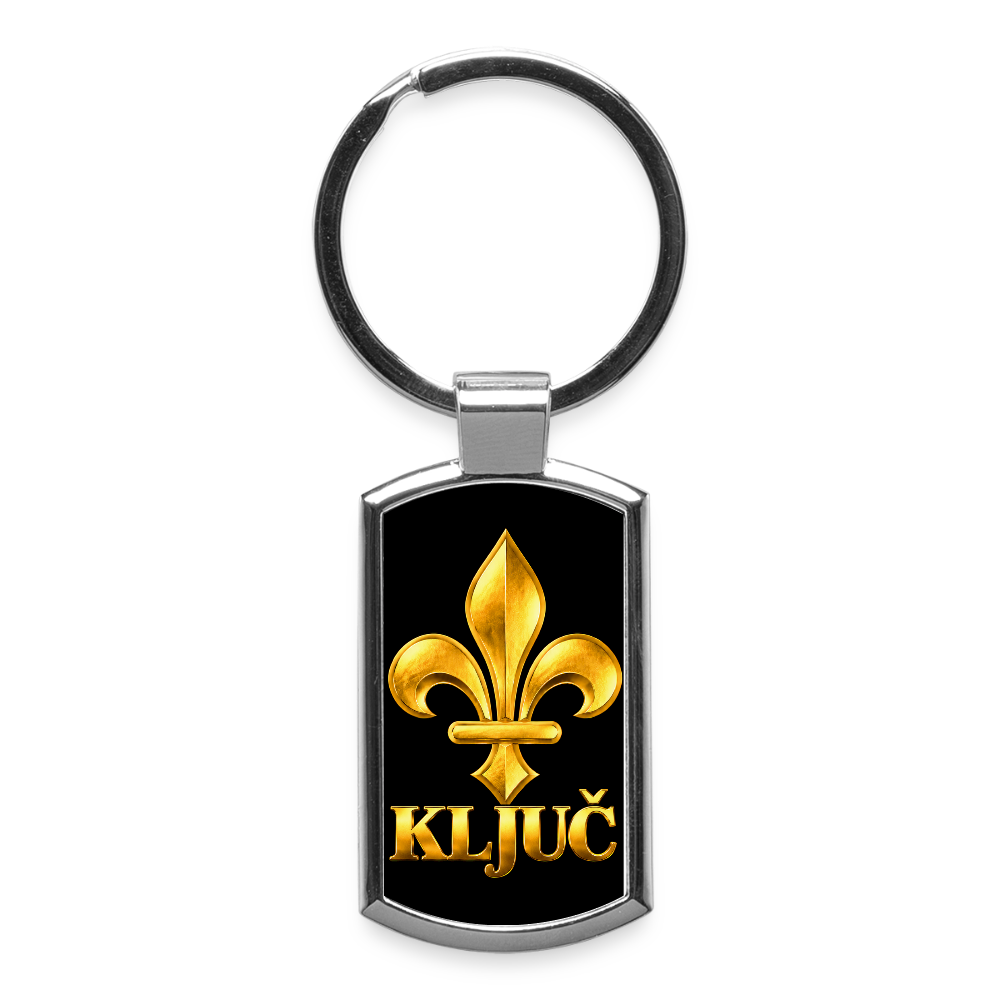 KLJUC Schlüsselanhänger mit goldener Lilie - Lightsilver