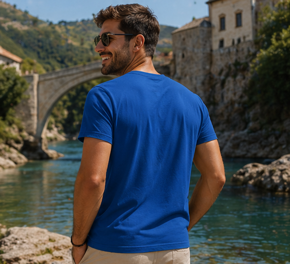 Herren Premium Bio T-Shirt - Dolazi Bosna | Frontprint