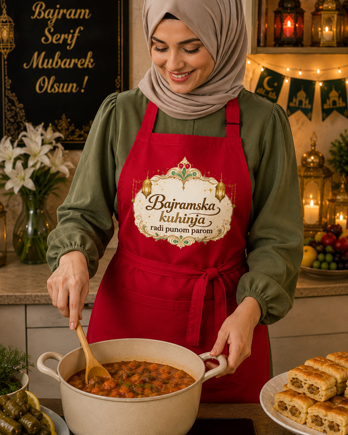 🇧🇦 Grillschürze Eid - Bajramska kuhinja radi punom parom