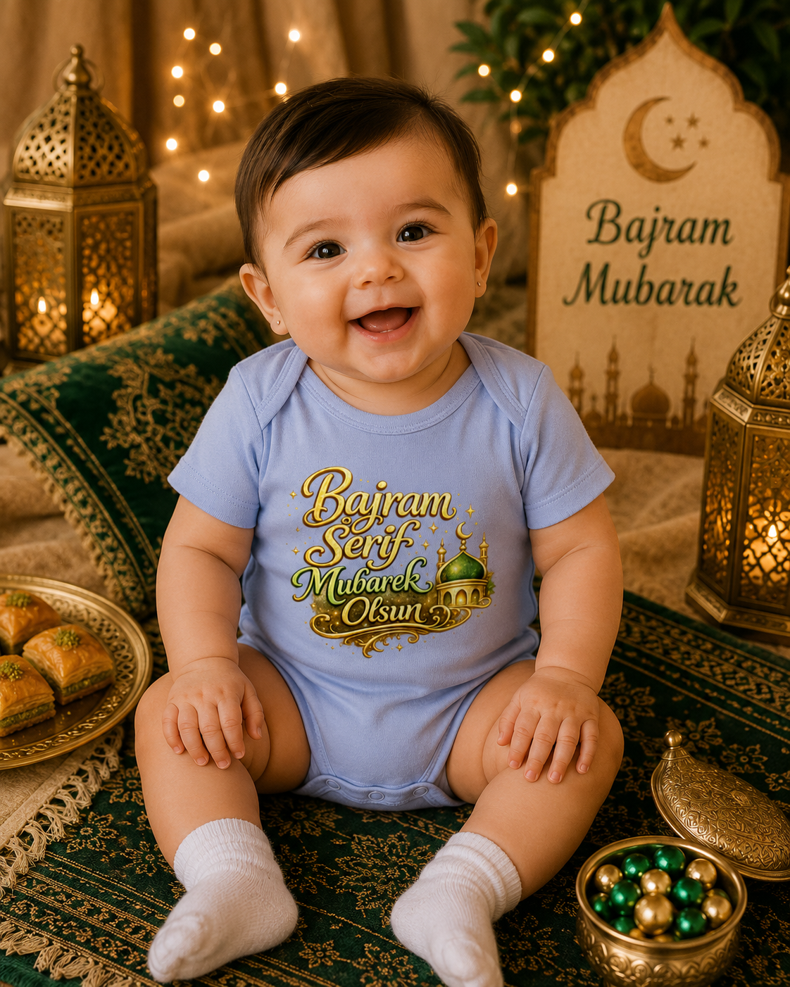 🇧🇦 Bajram Šerif Mubarek Olsun – Dječiji Bio Bodi | Bajram Bodi za Bebe