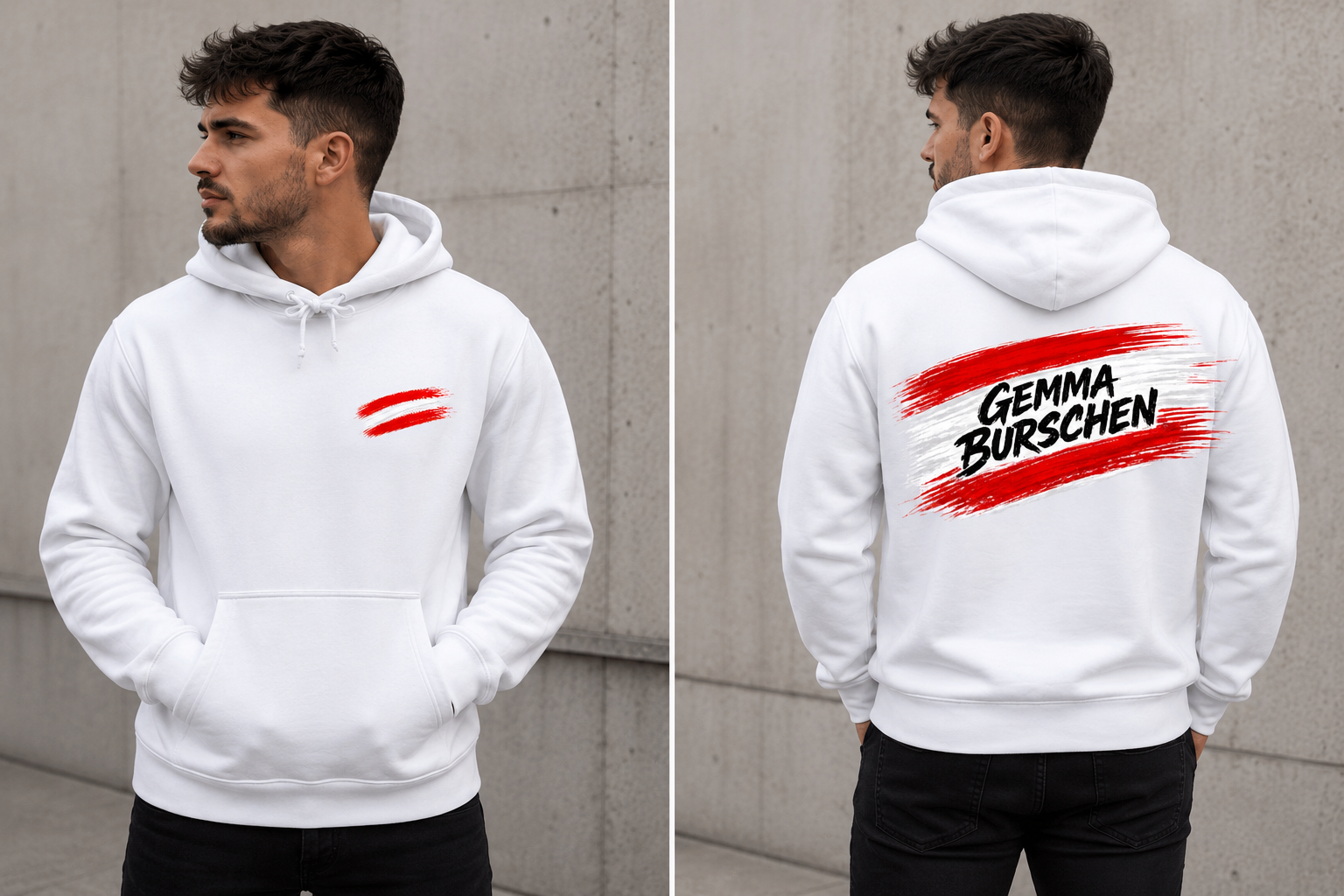 Österreich Hoodie 🇦🇹 | Herren Premium Bio Hoodie