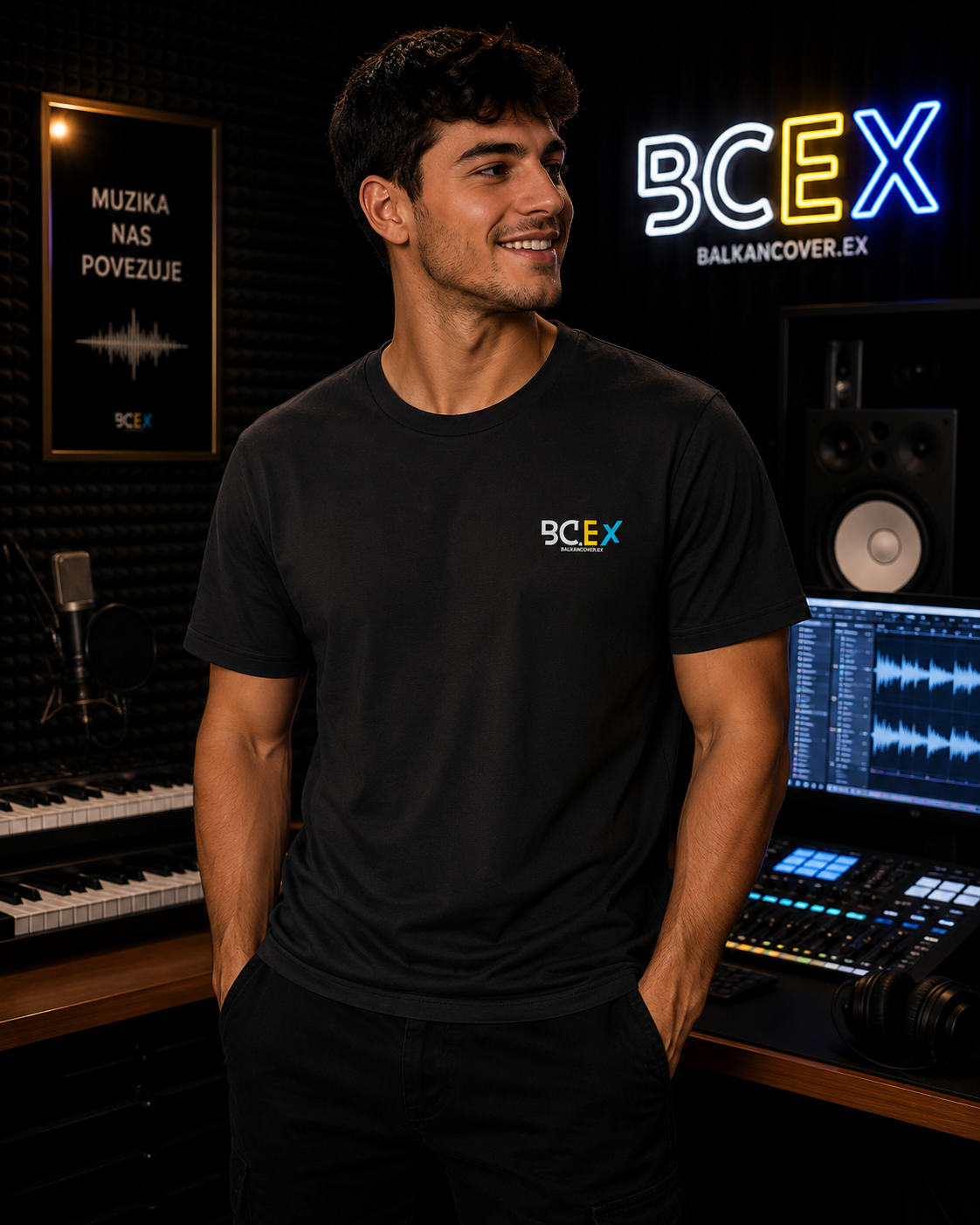 Herren Premium Bio T-Shirt BCEX | Links Brust