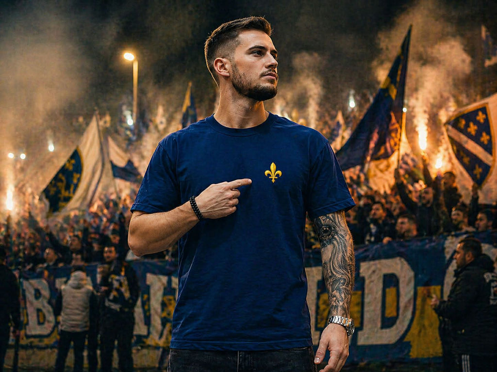 Herren Premium Bio T-Shirt - Bosnien | Ljiljan