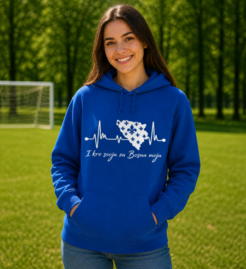 Women's Premium Organic Hoodie Bosnia – Bosna Heartbeat | Front Print