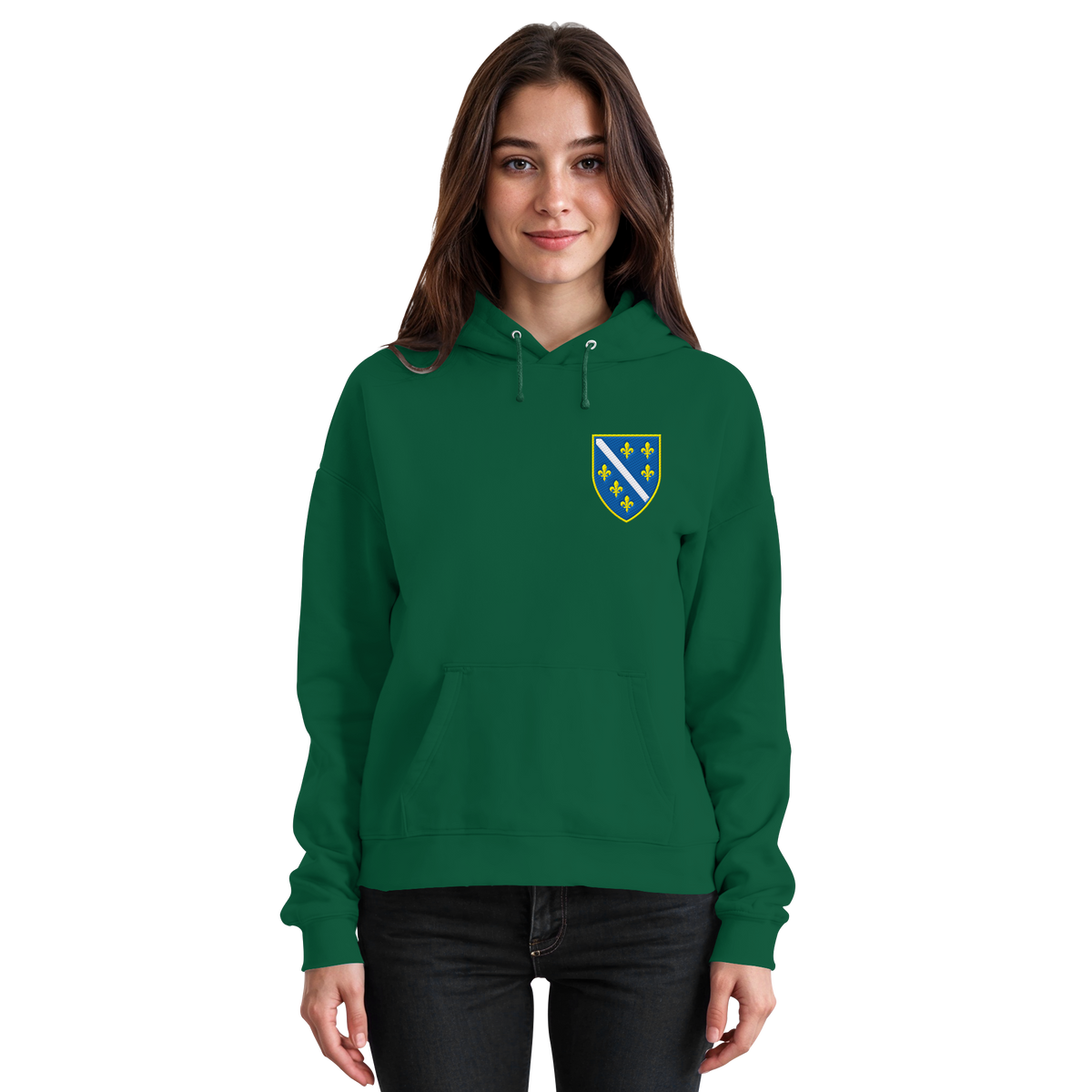 Bosanski grb – ljubav prema domovini s ponosom | Premium vez – Basic uniseks hoodie