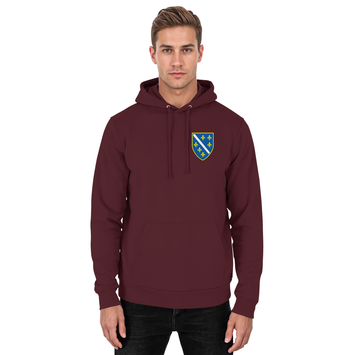 Bosanski grb – ljubav prema domovini s ponosom | Premium vez – Basic uniseks hoodie