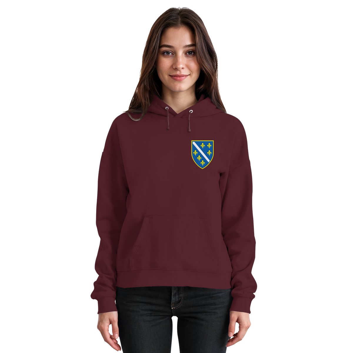Bosanski grb – ljubav prema domovini s ponosom | Premium vez – Basic uniseks hoodie