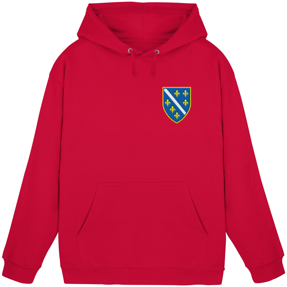 Bosnisches Wappen – Heimatliebe mit Stolz | Premium Stickerei - Basic Unisex Hoodie