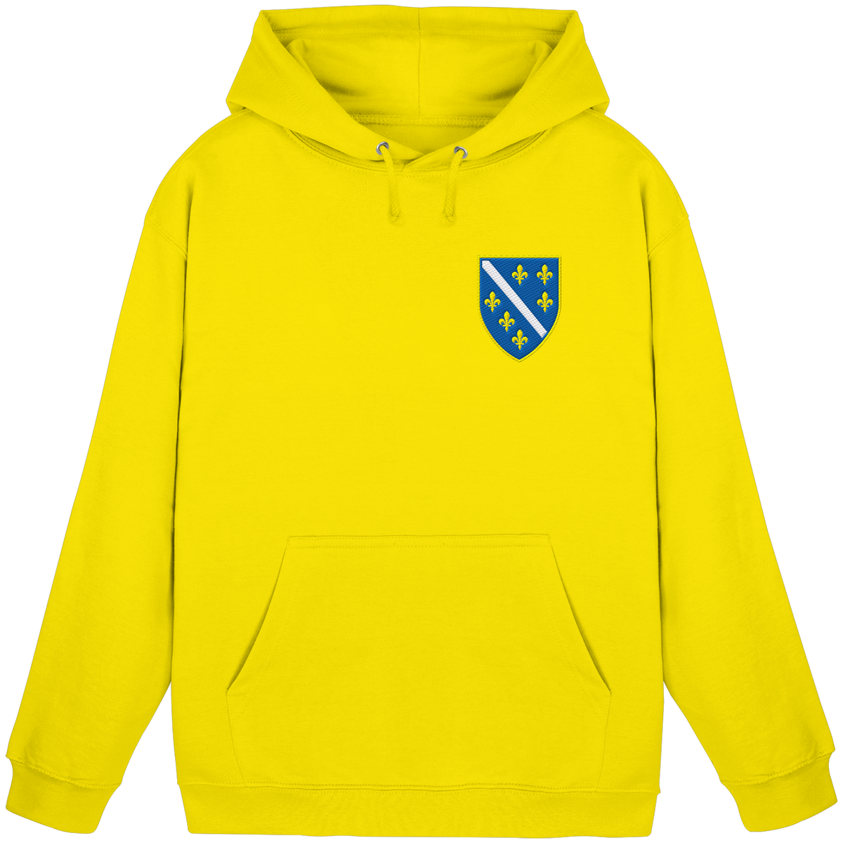 Bosnisches Wappen – Heimatliebe mit Stolz | Premium Stickerei - Basic Unisex Hoodie