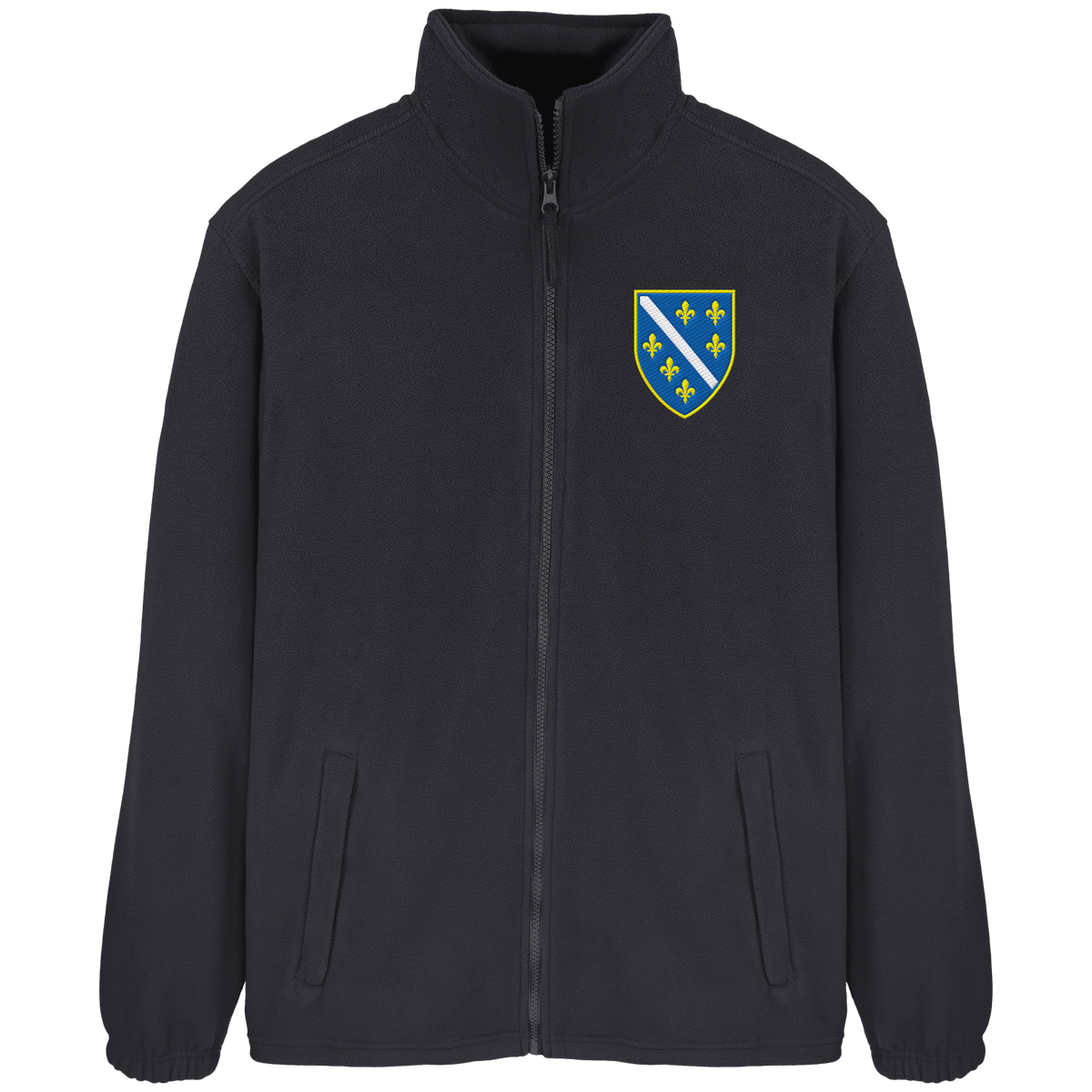 Bosnisches Wappen – Heimatliebe mit Stolz | Premium Stickerei - Fleece Jacket