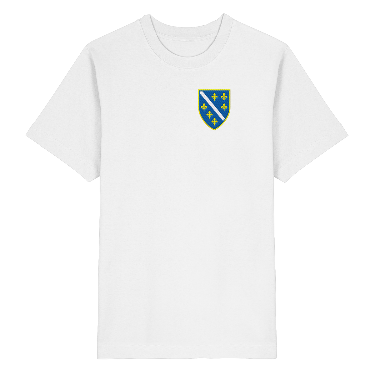 Bosnisches Wappen – Heimatliebe mit Stolz | Premium Stickerei - Heavy Oversized Organic Shirt