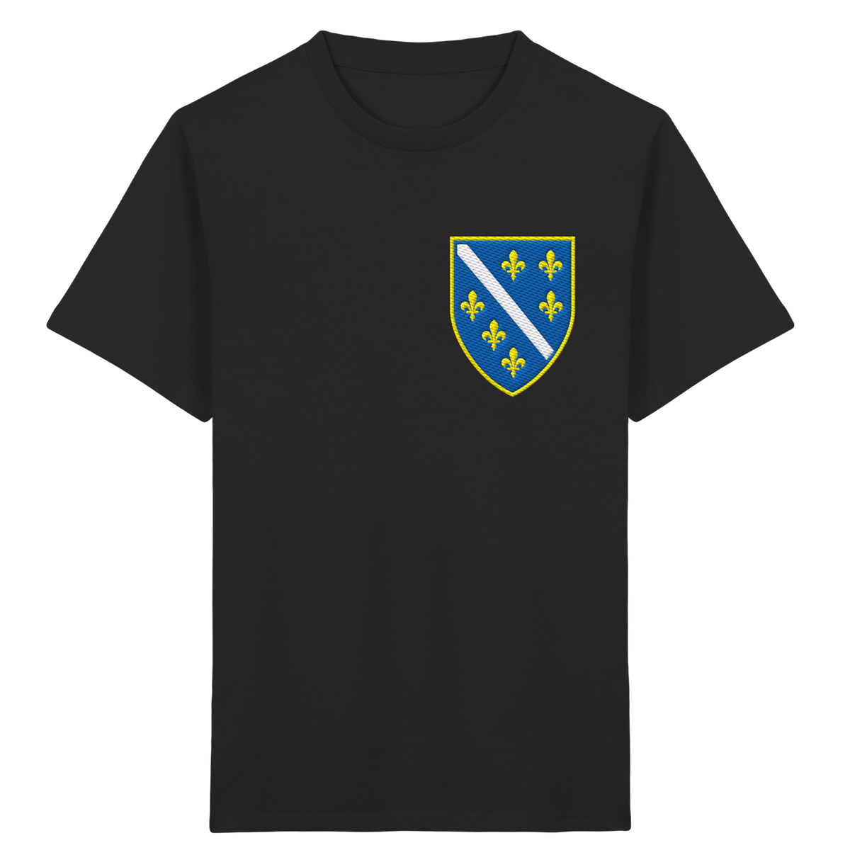 Bosnisches Wappen – Heimatliebe mit Stolz | Premium Stickerei - Kids Organic Shirt
