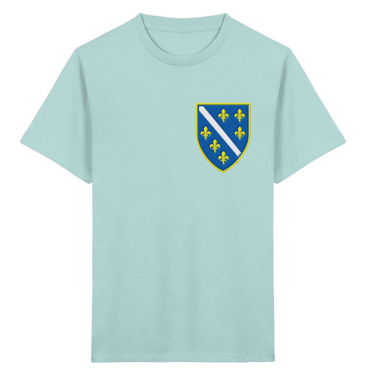 Bosnisches Wappen – Heimatliebe mit Stolz | Premium Stickerei - Kids Organic Shirt