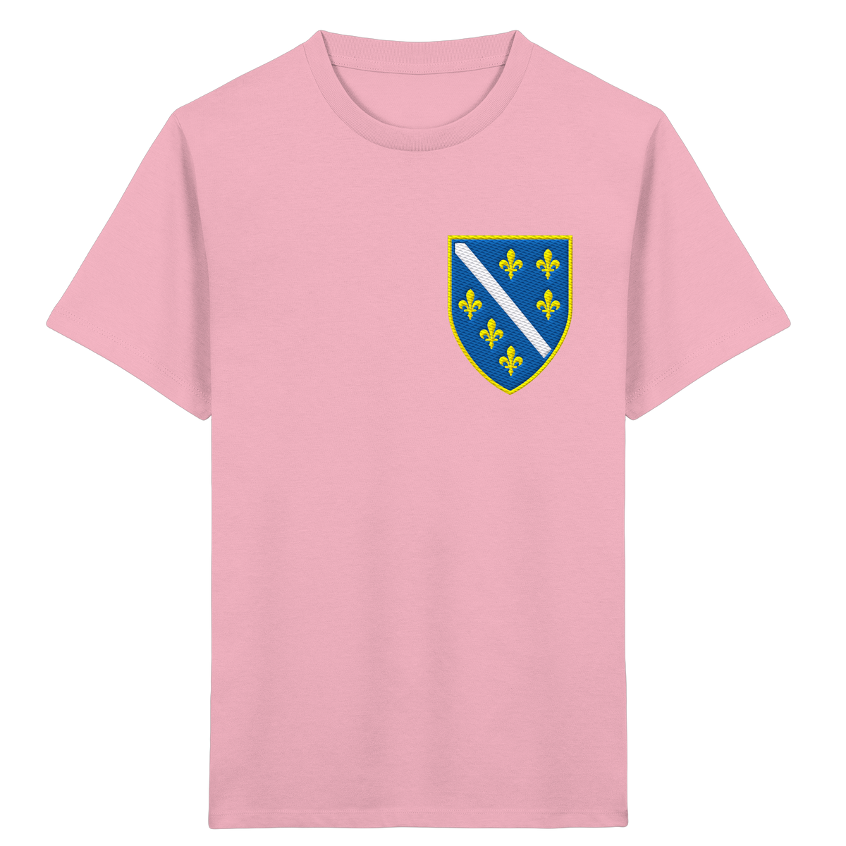 Bosnisches Wappen – Heimatliebe mit Stolz | Premium Stickerei - Kids Organic Shirt