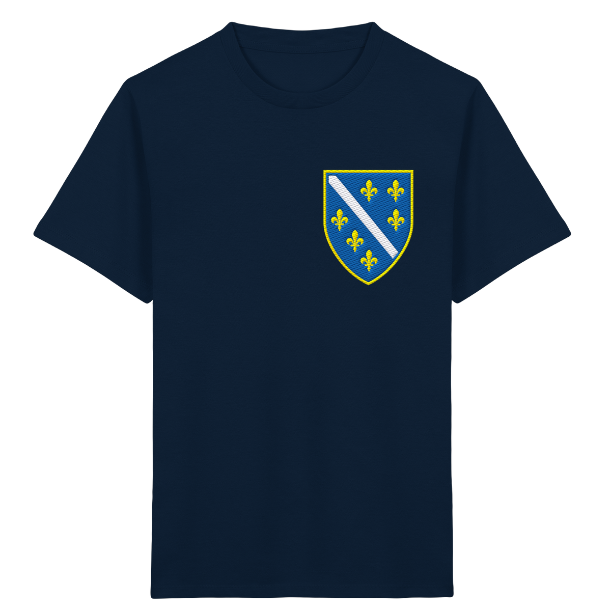 Bosnisches Wappen – Heimatliebe mit Stolz | Premium Stickerei - Kids Organic Shirt