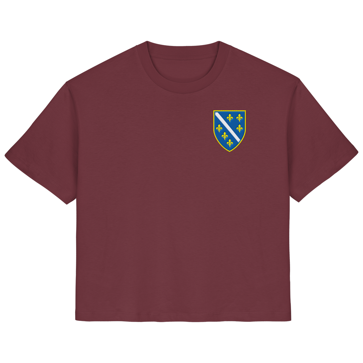 Bosnisches Wappen – Heimatliebe mit Stolz | Premium Stickerei - Ladies Organic Shirt