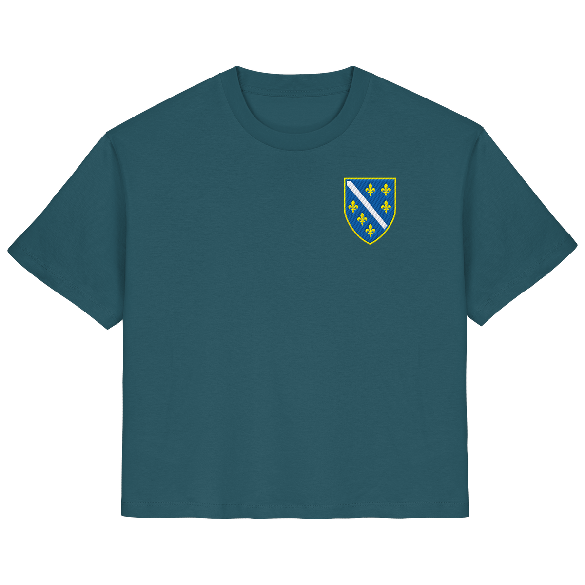 Bosnisches Wappen – Heimatliebe mit Stolz | Premium Stickerei - Ladies Organic Shirt