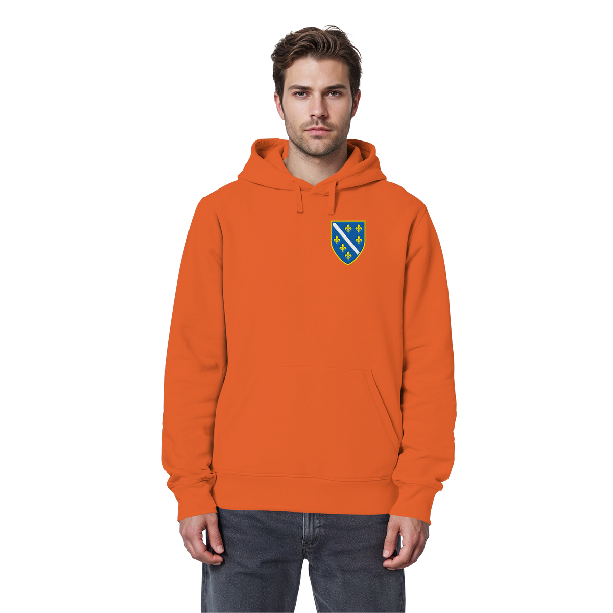 Bosanski grb – ljubav prema domovini s ponosom | Premium vez – organski basic hoodie