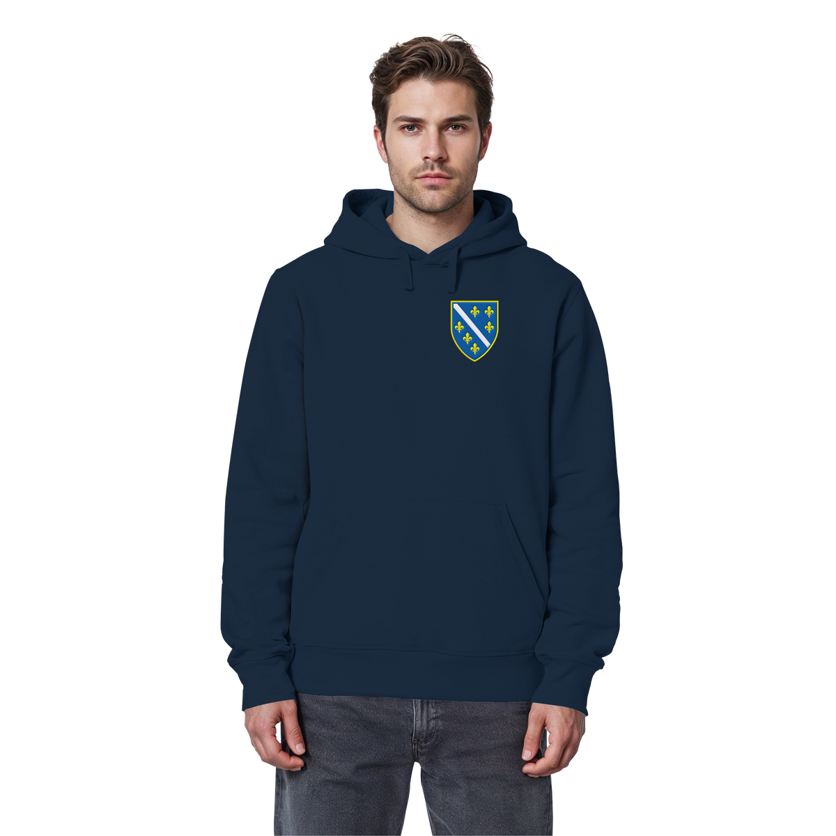Bosanski grb – ljubav prema domovini s ponosom | Premium vez – organski basic hoodie