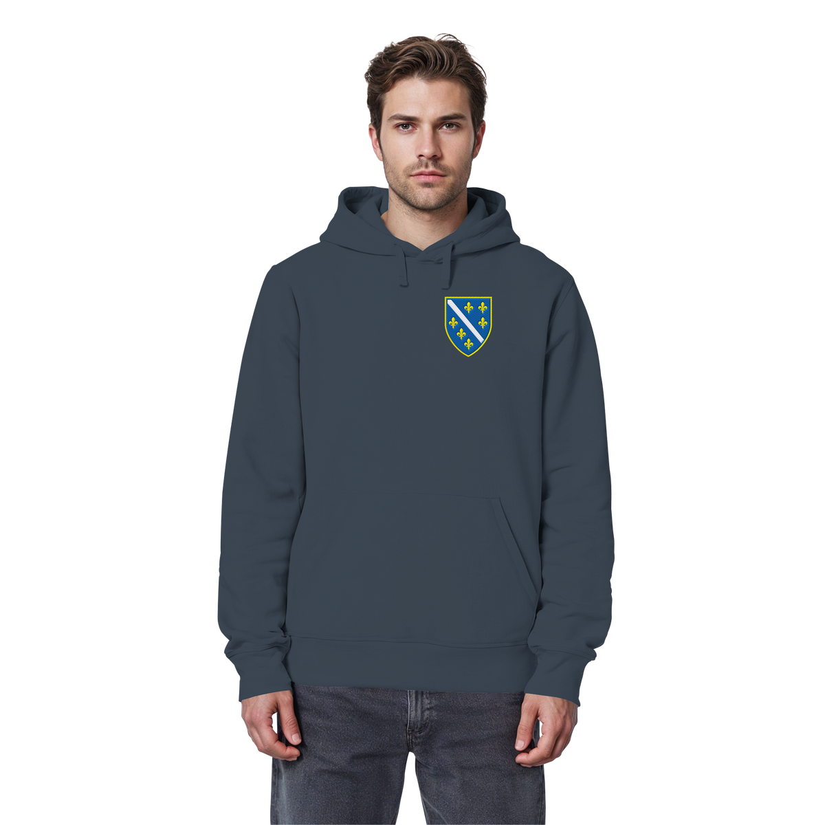 Bosanski grb – ljubav prema domovini s ponosom | Premium vez – organski basic hoodie