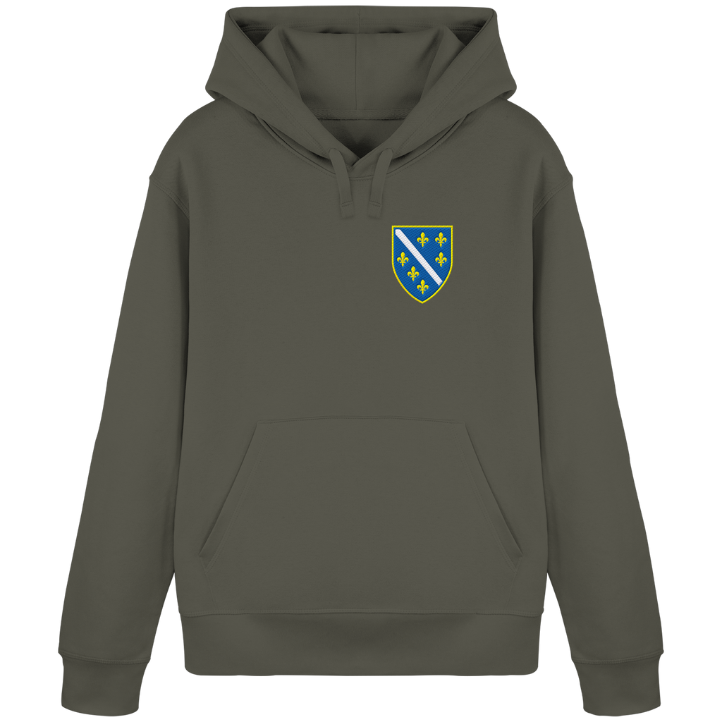 Bosanski grb – ljubav prema domovini s ponosom | Premium vez – organski basic hoodie