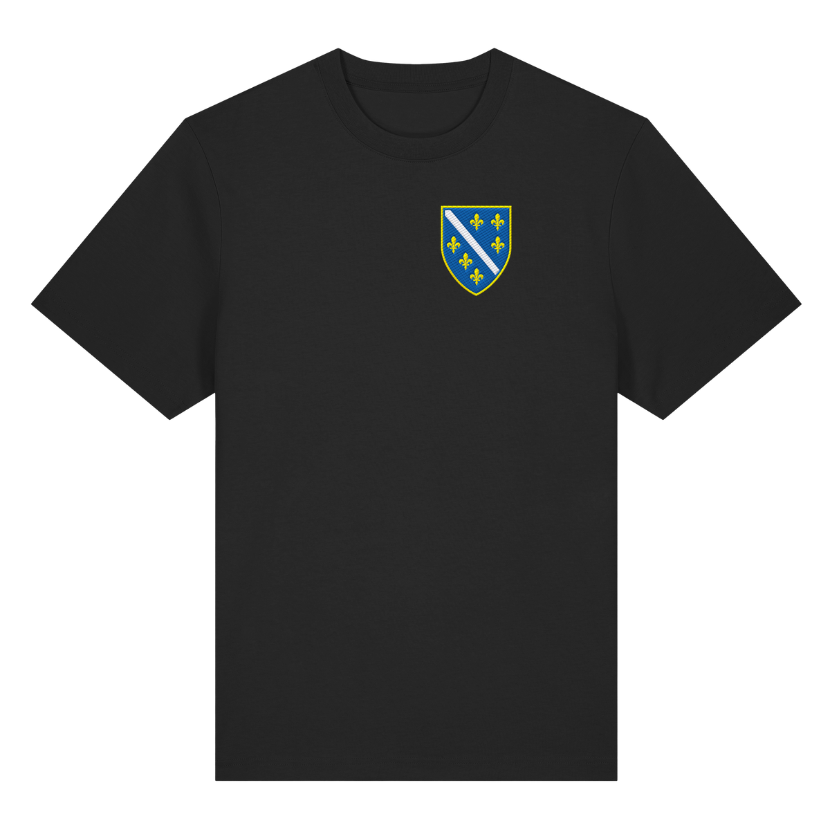 Bosnisches Wappen – Heimatliebe mit Stolz | Premium Stickerei - Organic Heavy Shirt