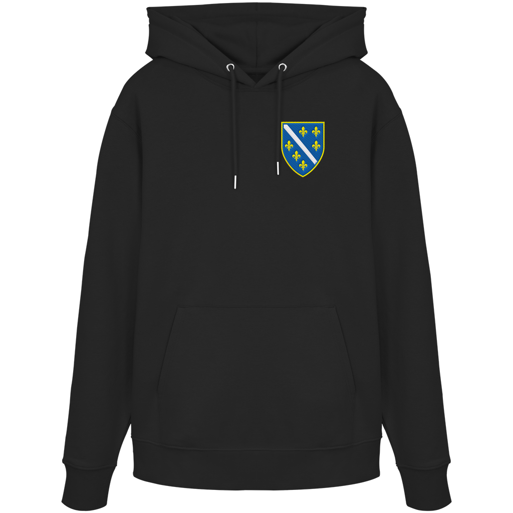 Bosnien Wappen Premium Bio Hoodie mit Stickerei | Stanley/Stella – Unisex