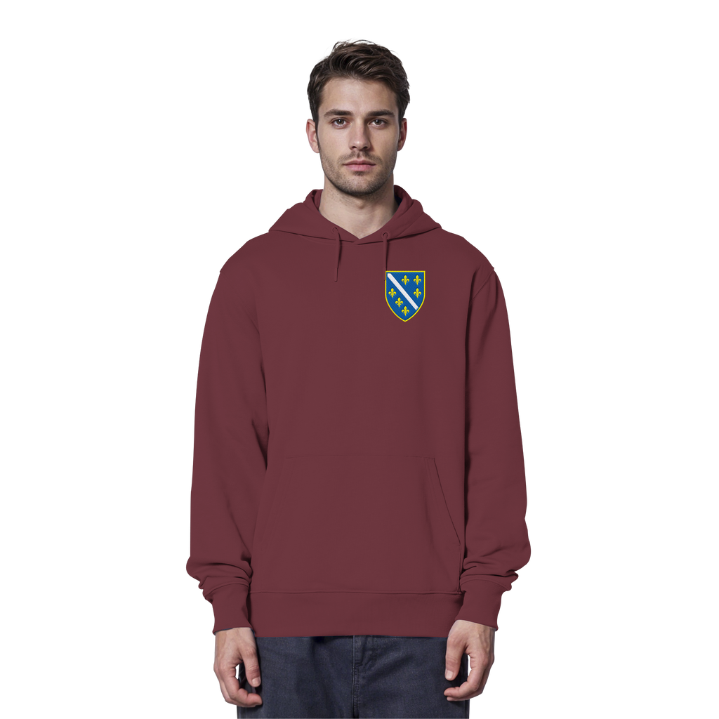 Bosnien Wappen Premium Bio Hoodie mit Stickerei | Stanley/Stella – Unisex