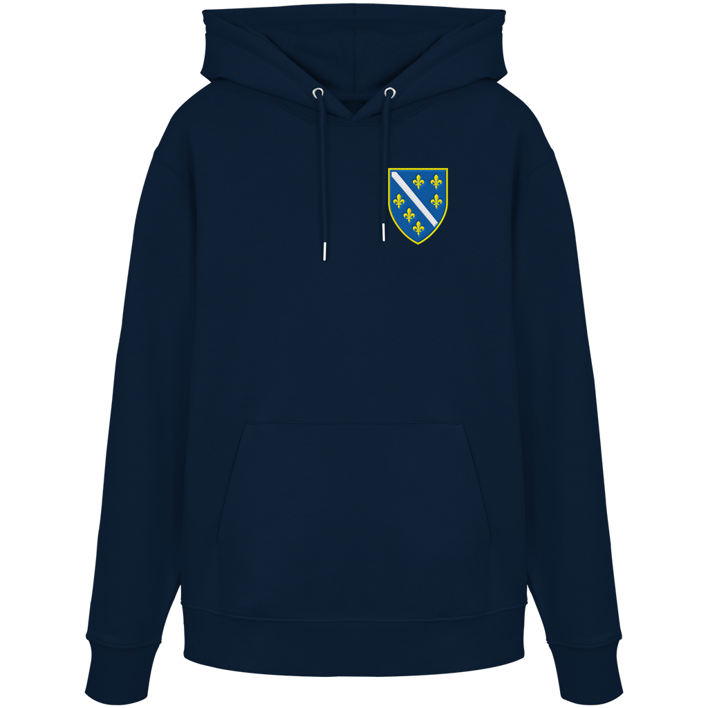 Bosnien Wappen Premium Bio Hoodie mit Stickerei | Stanley/Stella – Unisex