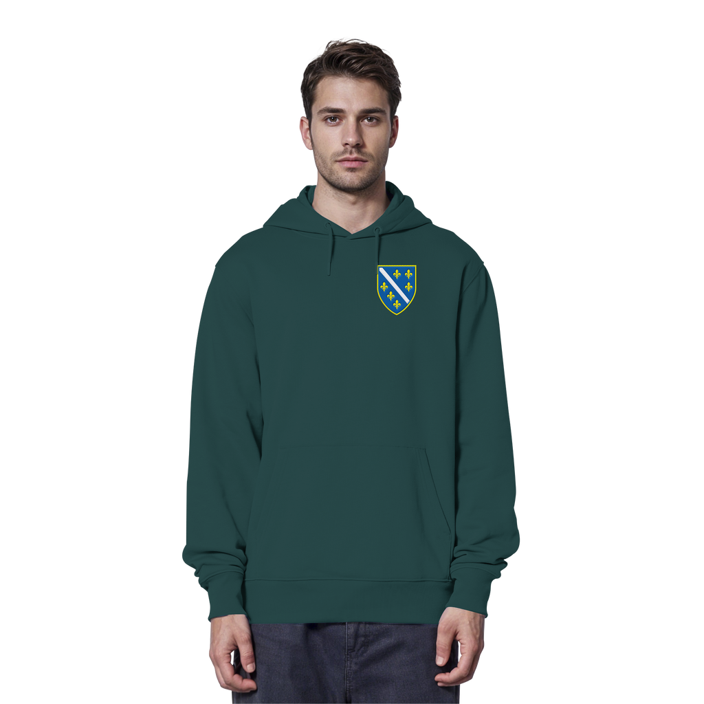 Bosnien Wappen Premium Bio Hoodie mit Stickerei | Stanley/Stella – Unisex