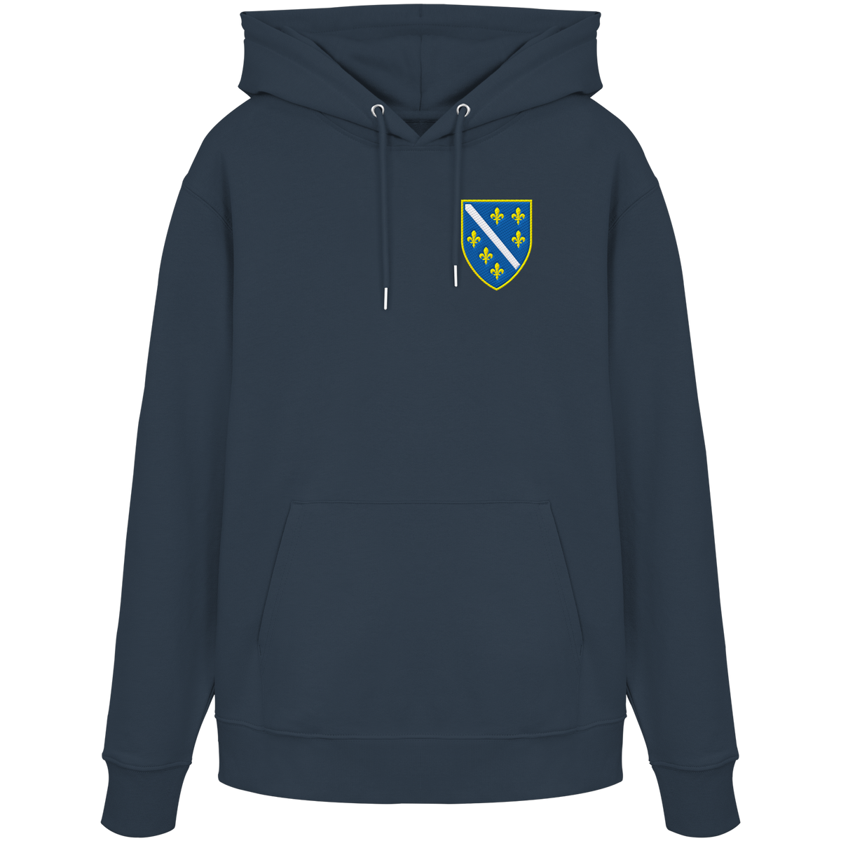 Bosnien Wappen Premium Bio Hoodie mit Stickerei | Stanley/Stella – Unisex