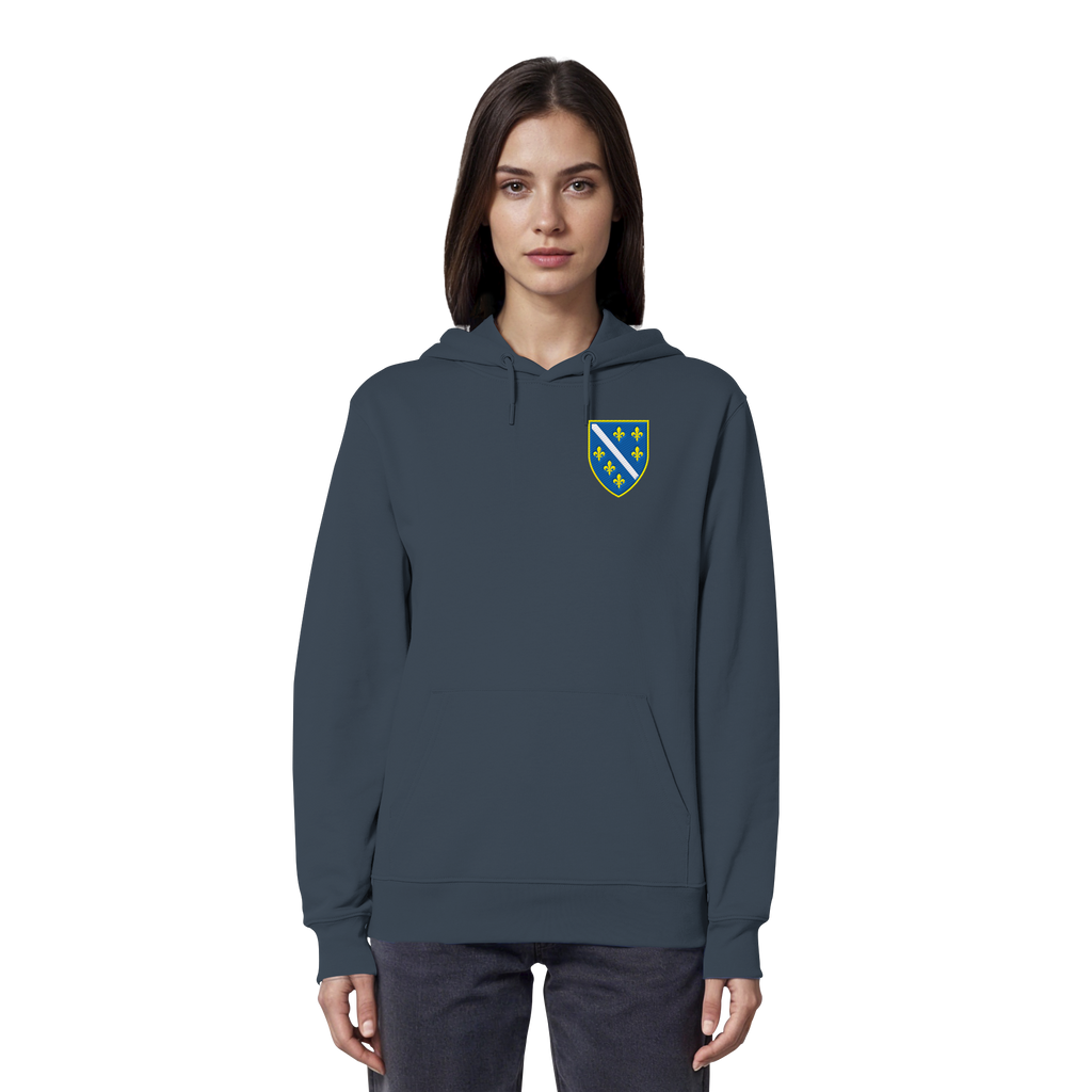 Bosnien Wappen Premium Bio Hoodie mit Stickerei | Stanley/Stella – Unisex
