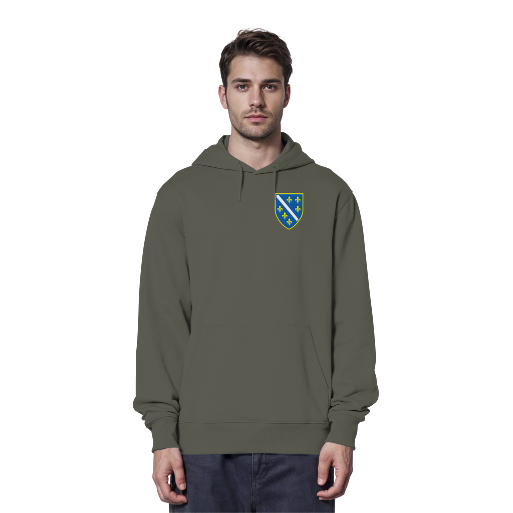 Bosnien Wappen Premium Bio Hoodie mit Stickerei | Stanley/Stella – Unisex