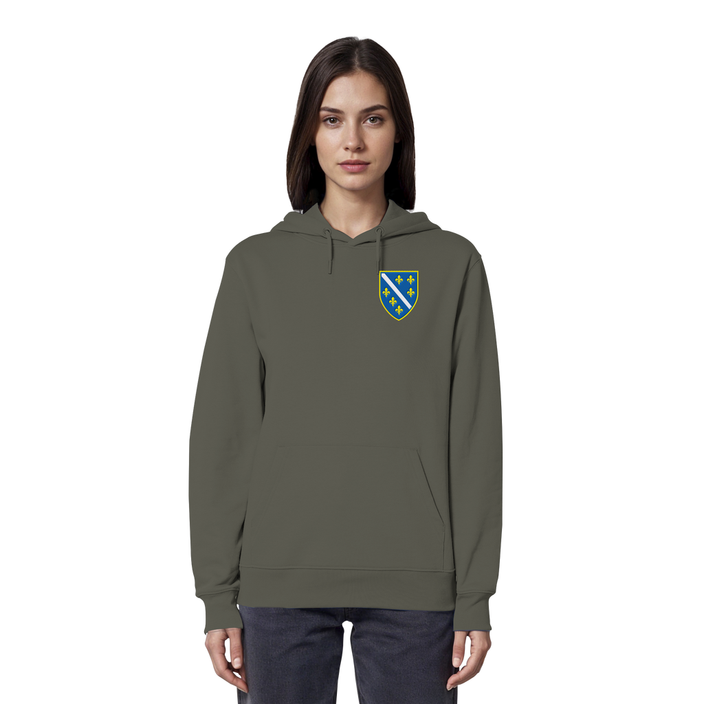 Bosnien Wappen Premium Bio Hoodie mit Stickerei | Stanley/Stella – Unisex