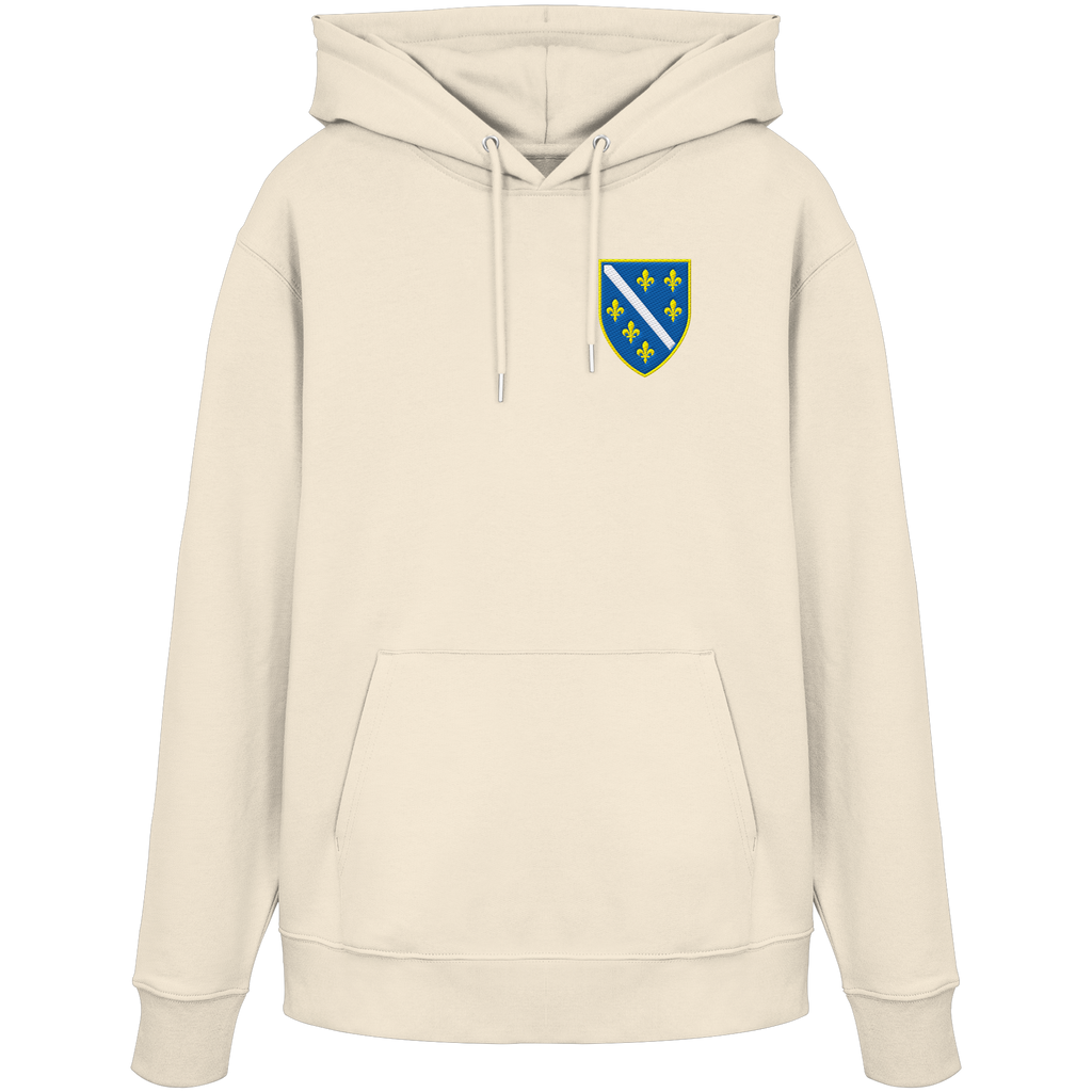 Bosnien Wappen Premium Bio Hoodie mit Stickerei | Stanley/Stella – Unisex