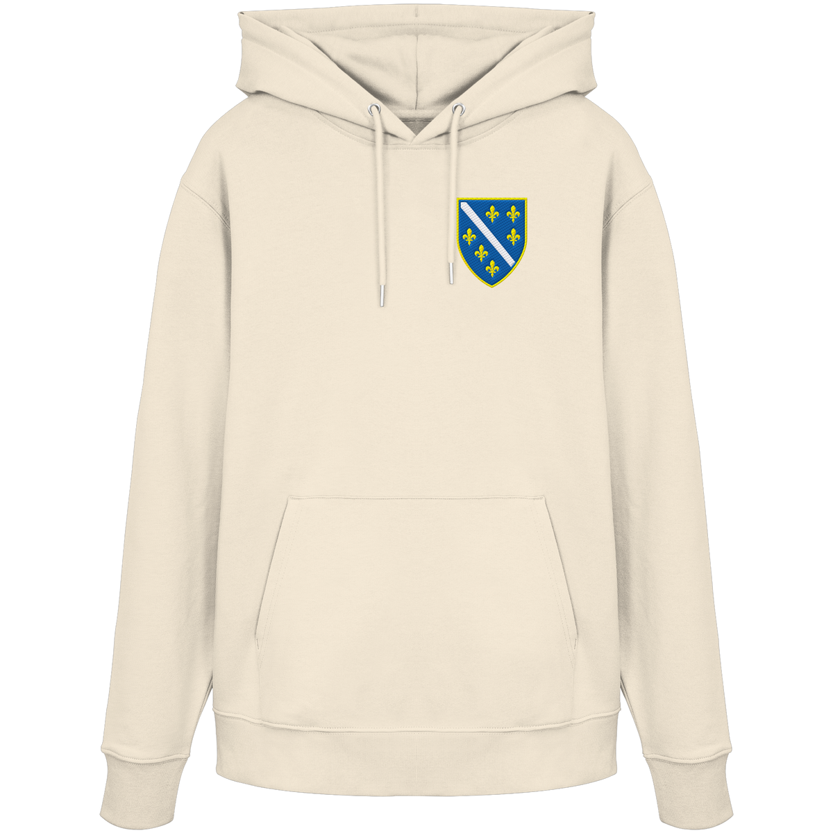 Premium organski hoodie s grbom Bosne i Višegradom i vezom | Stanley/Stella – Unisex