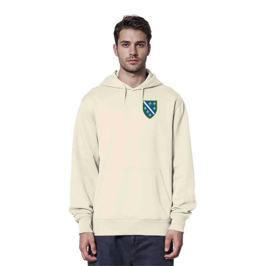 Bosnien Wappen Premium Bio Hoodie mit Stickerei | Stanley/Stella – Unisex