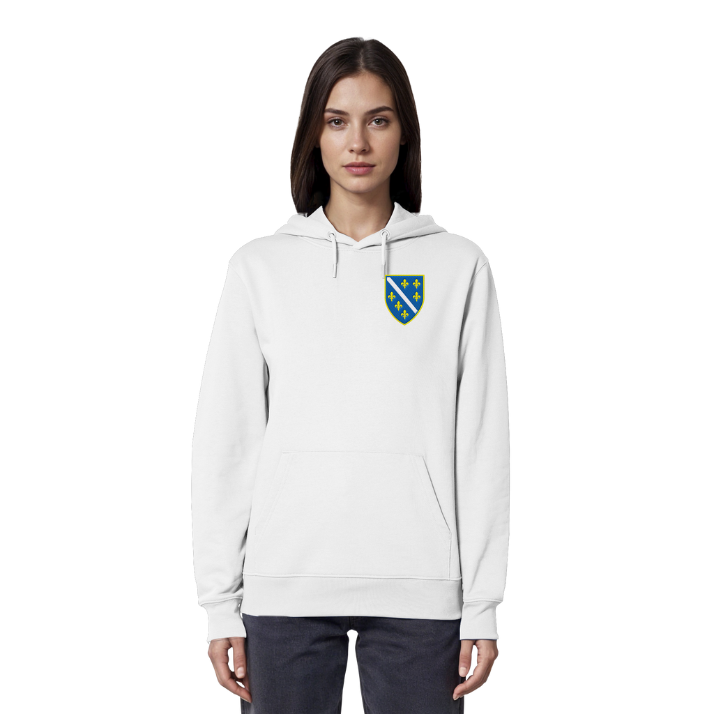 Bosnien Wappen Premium Bio Hoodie mit Stickerei | Stanley/Stella – Unisex
