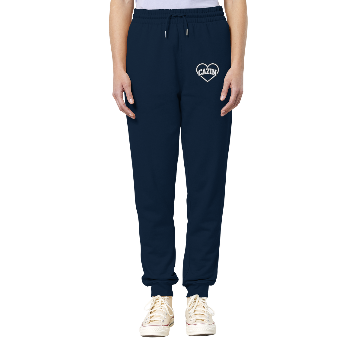 CAZIN Premium Bio Jogginghose mit Herz-Stickerei | Unisex