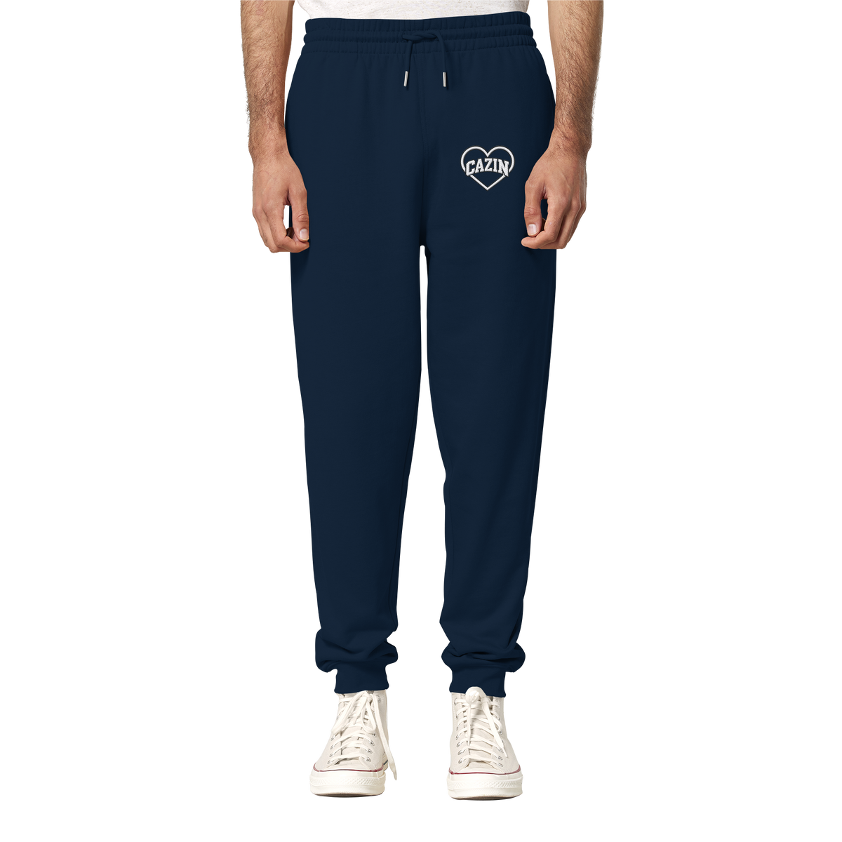 CAZIN Premium Bio Jogginghose mit Herz-Stickerei | Unisex